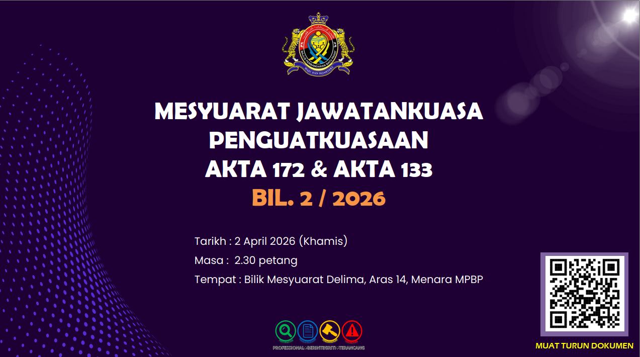 Mesyuarat Jawatankuasa Penguatkuasaan Akta 172 & Akta 133 Bil. 02/2026